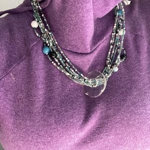 Handmade seed bead statement necklace